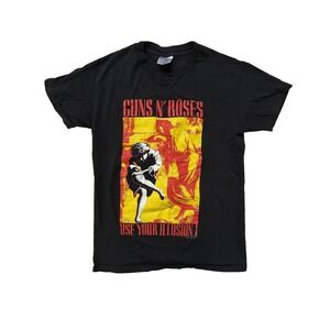 Vintage‎ 90s Guns N Roses Shirt Mens Medium Black Use Your Illusion Brockum USA